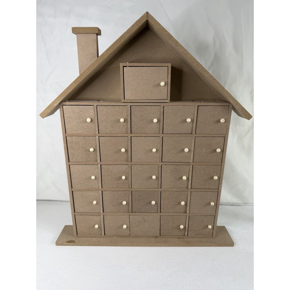 MDF House Advent Calendar Box New 2024 DIY Craft Project Christmas